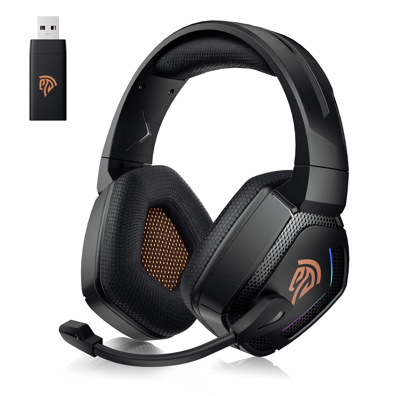 EASYSMX C07W Wireless Bluetooth Headphones with Microphone 2.4GHz USB Gaming Headset for PC PS5 PS4 EASYSMX C07W Wireless Bluetooth Headphones with Microphone 2.4GHz USB Gaming Headset for PC PS5 PS4